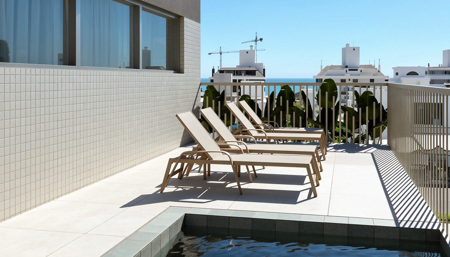 Piscina en el rooftop