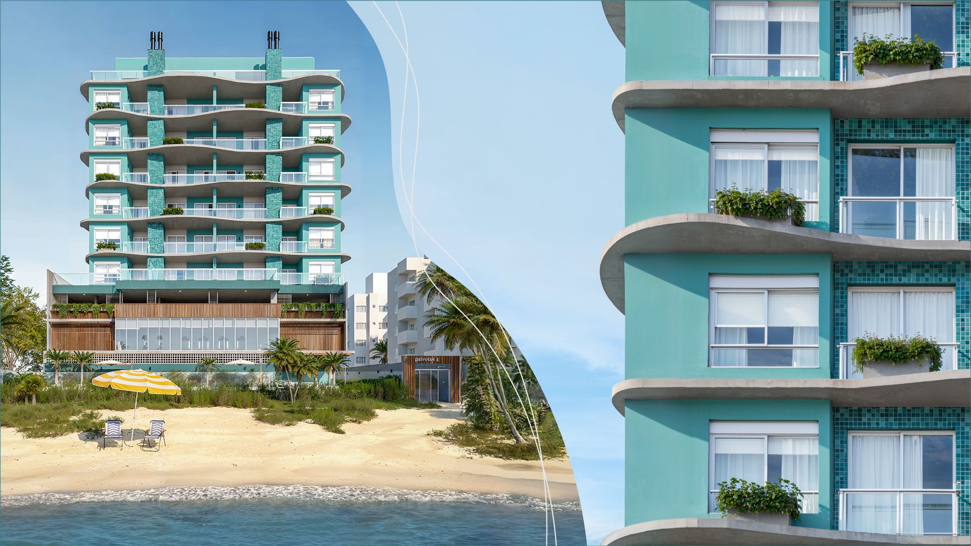 Pie en la arena: acceso directo desde el condominio